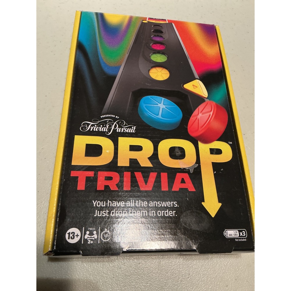 Hasbro Trivial Pursuit Drop Trivia Electronic Party Game F9833 Ages 13+